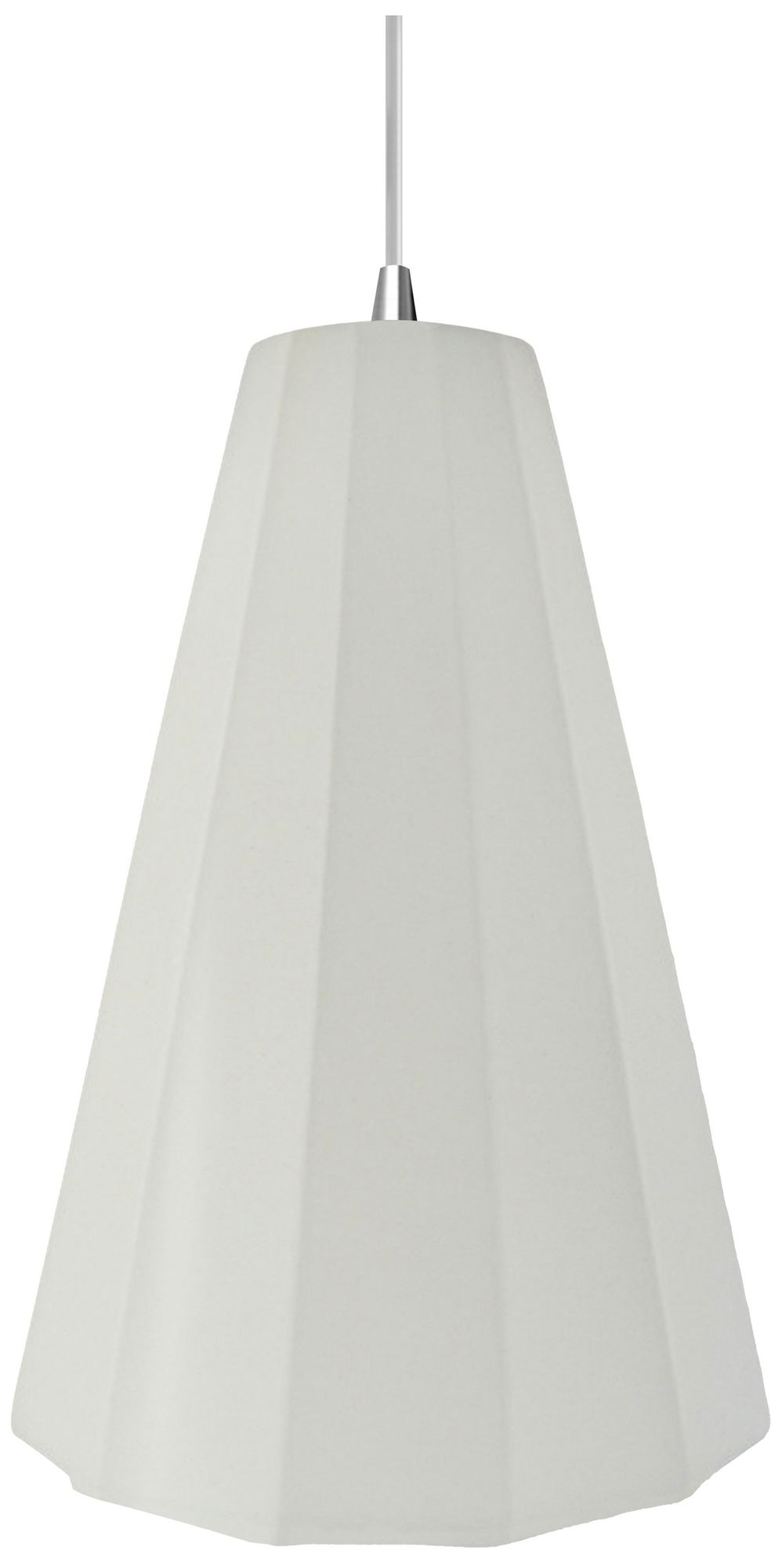 Image 2 Radiance Fluted 9" Wide Matte White Pendant With White Cord more views