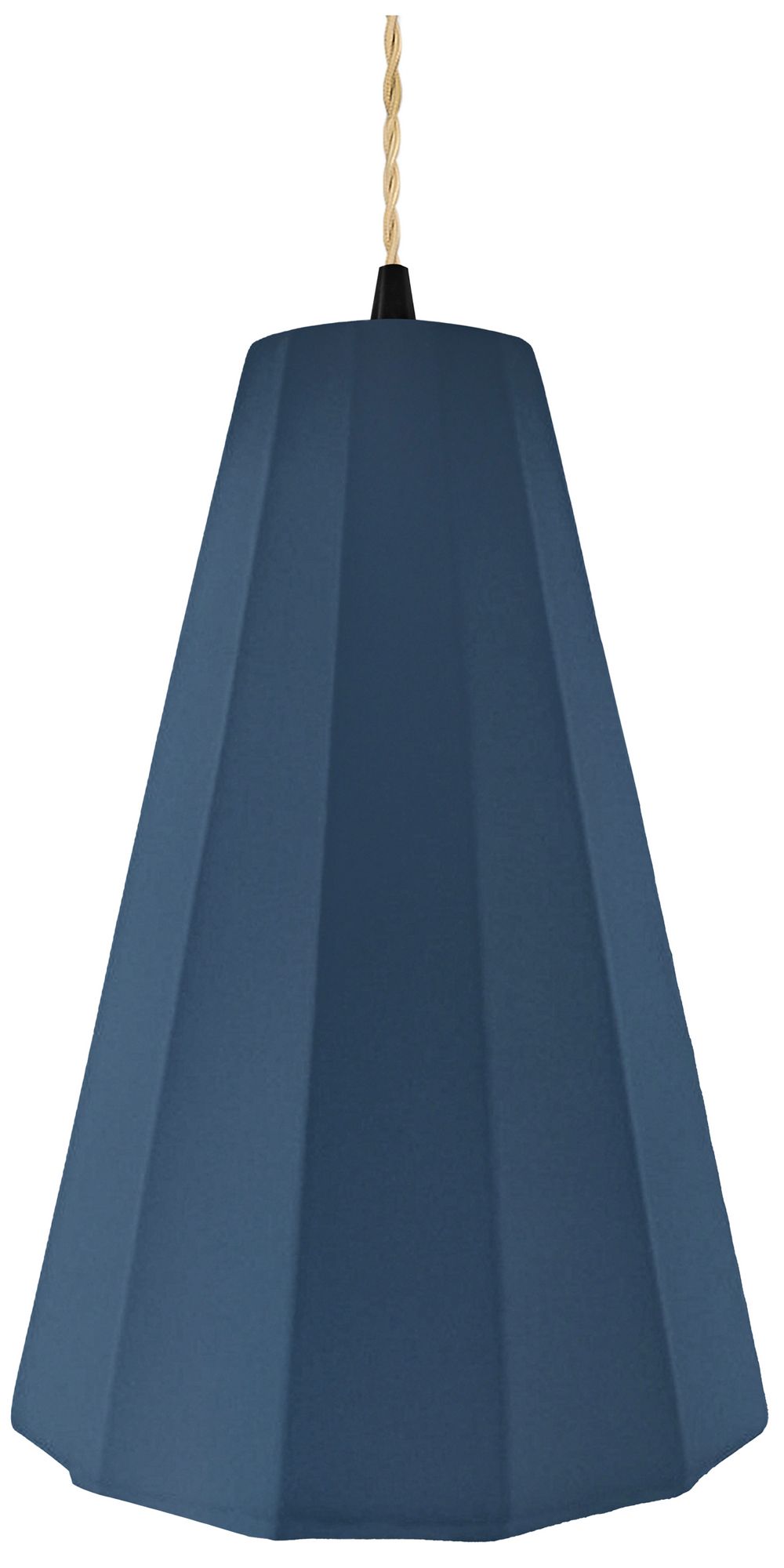 Image 2 Radiance Fluted 9" Wide Midnight Sky LED Pendant With Beige Twist Cord more views