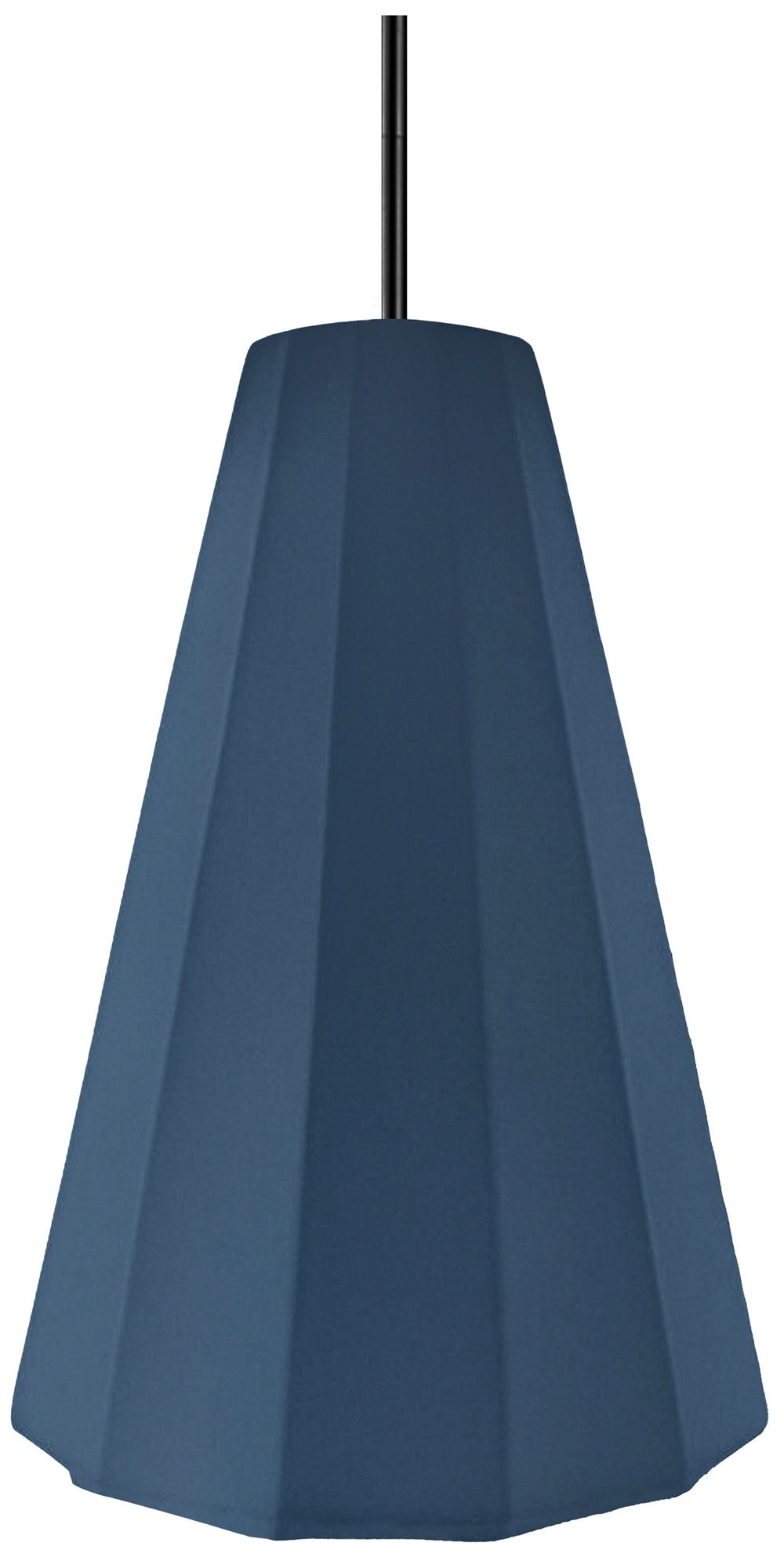 Image 2 Radiance Fluted 9" Wide Midnight Sky LED Pendant With Black Rigid Stem more views