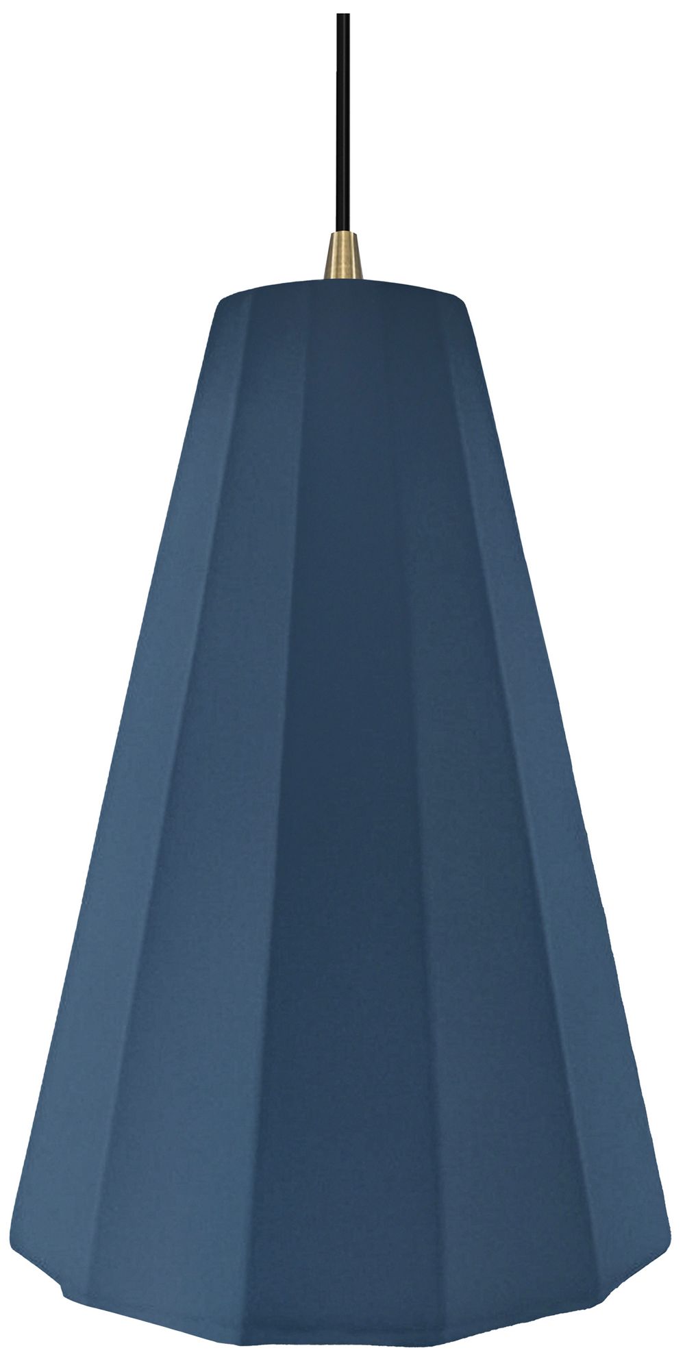 Image 2 Radiance Fluted 9" Wide Midnight Sky Pendant With Brass Black Cord more views