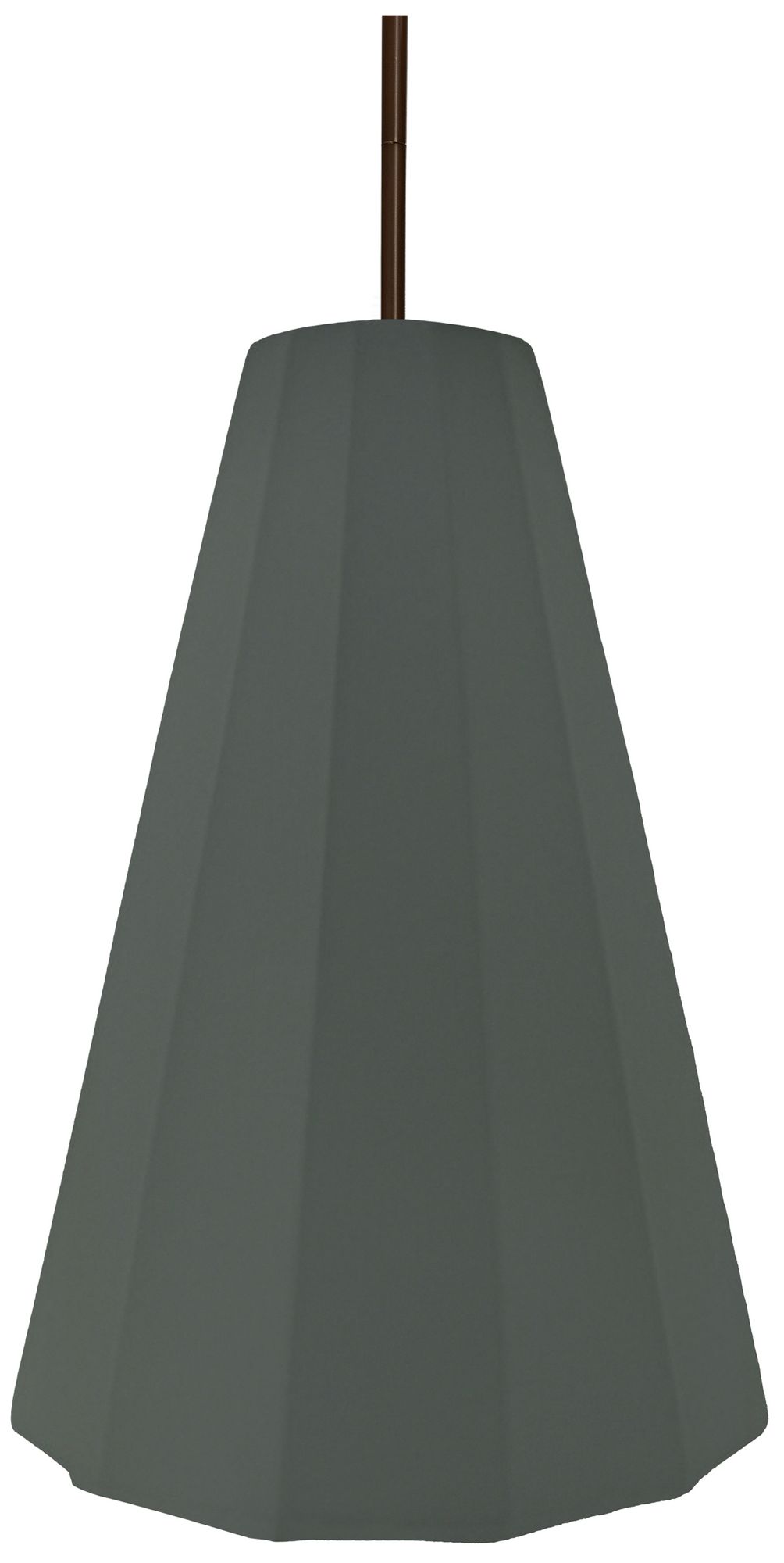 Image 2 Radiance Fluted 9" Wide Pewter Green LED Pendant With Bronze Rigid Stem more views