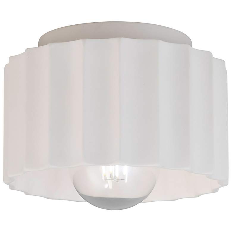Image 2 Radiance Gear 8" Wide Bisque Ceramic Ceiling Light