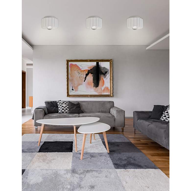 Image 3 Radiance Gear 8" Wide Bisque Ceramic Ceiling Light more views