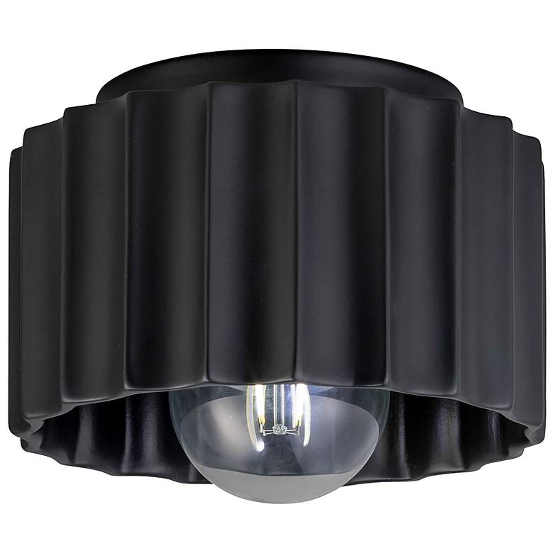 Image 2 Radiance Gear 8"W Carbon Matte Black Ceramic Ceiling Light