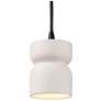 3_Radiance Hourglass 3 1/2" Wide Bisque Mini Pendant