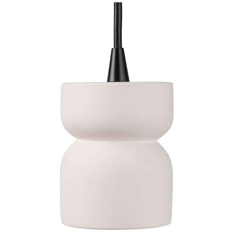 Image 5 Radiance Hourglass 3 1/2" Wide Bisque Mini Pendant more views