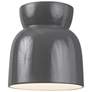 2_Radiance Hourglass 7 1/2" Wide Gloss Gray Ceiling Light