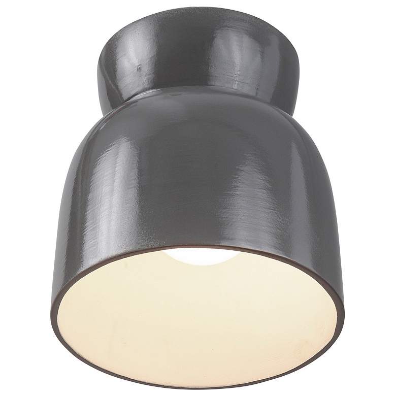 Image 5 Radiance Hourglass 7 1/2" Wide Gloss Gray Ceiling Light more views