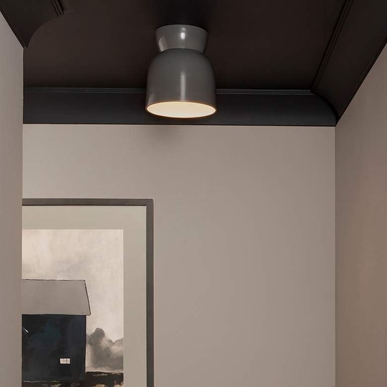 Image 6 Radiance Hourglass 7 1/2" Wide Gloss Gray Ceiling Light more views