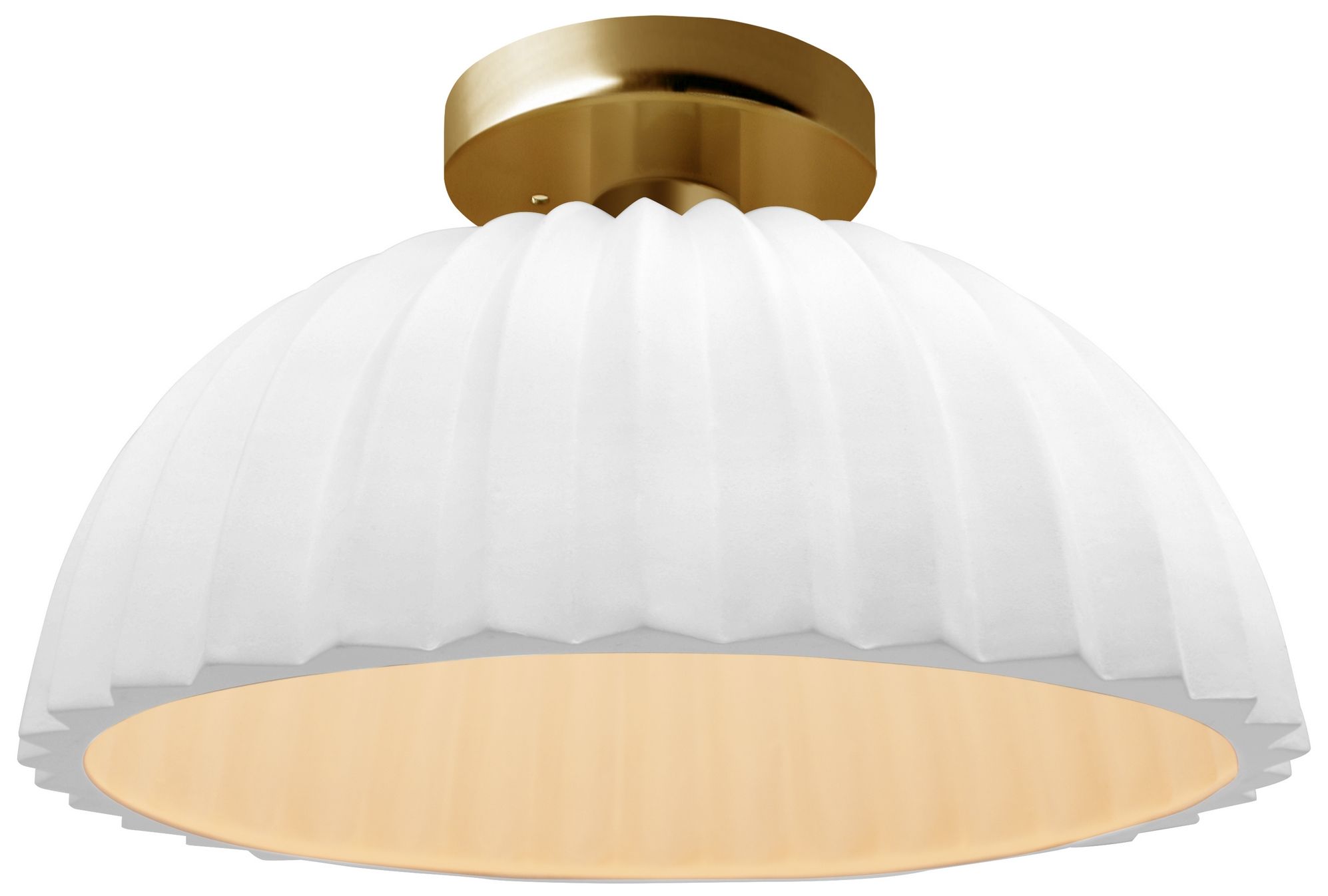 Image 3 Radiance Pleated Dome 13" Wide Bisque Br more views