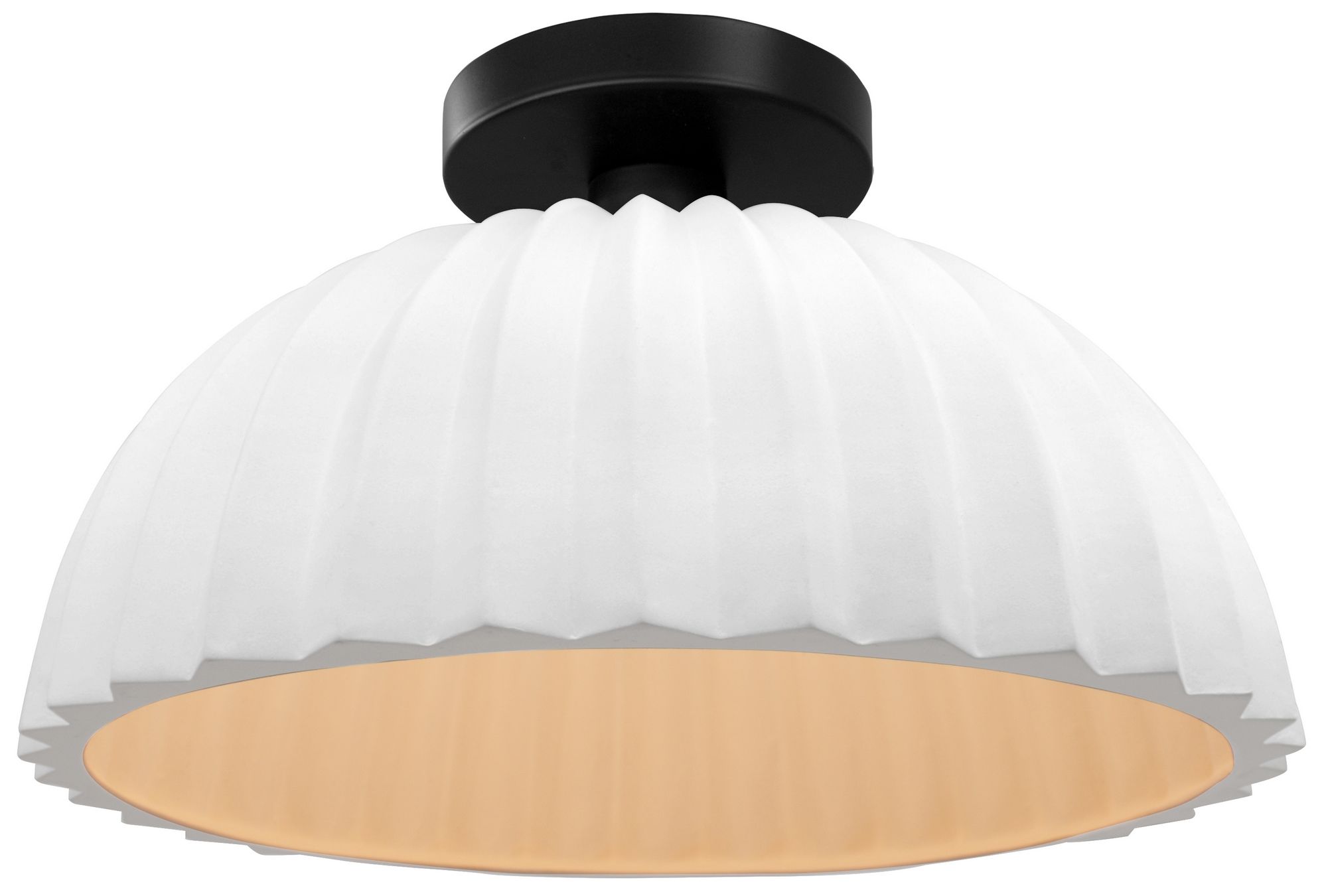 Image 3 Radiance Pleated Dome 13" Wide Bisque Ma more views