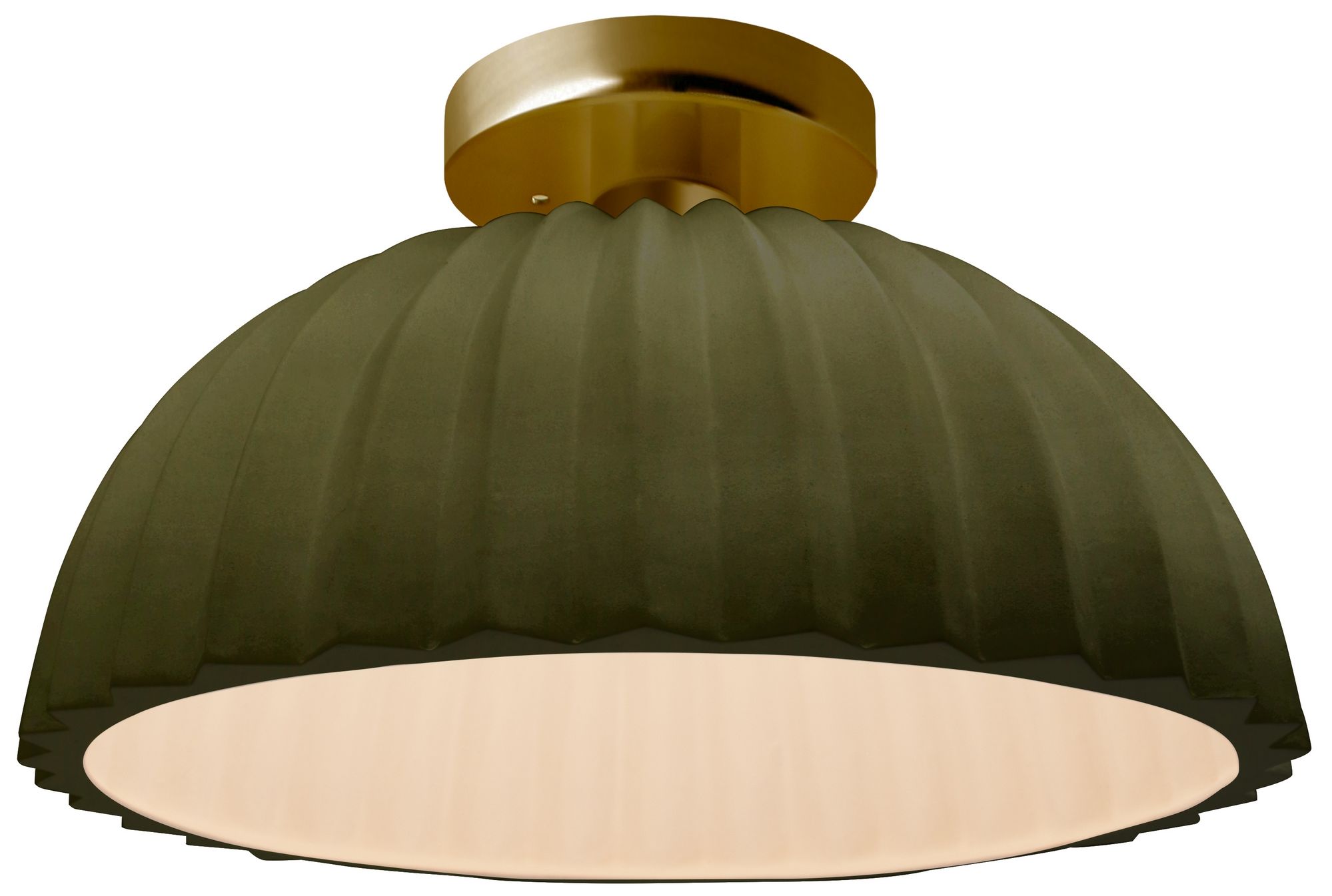 Image 3 Radiance Pleated Dome 13" Wide Matte Gre more views
