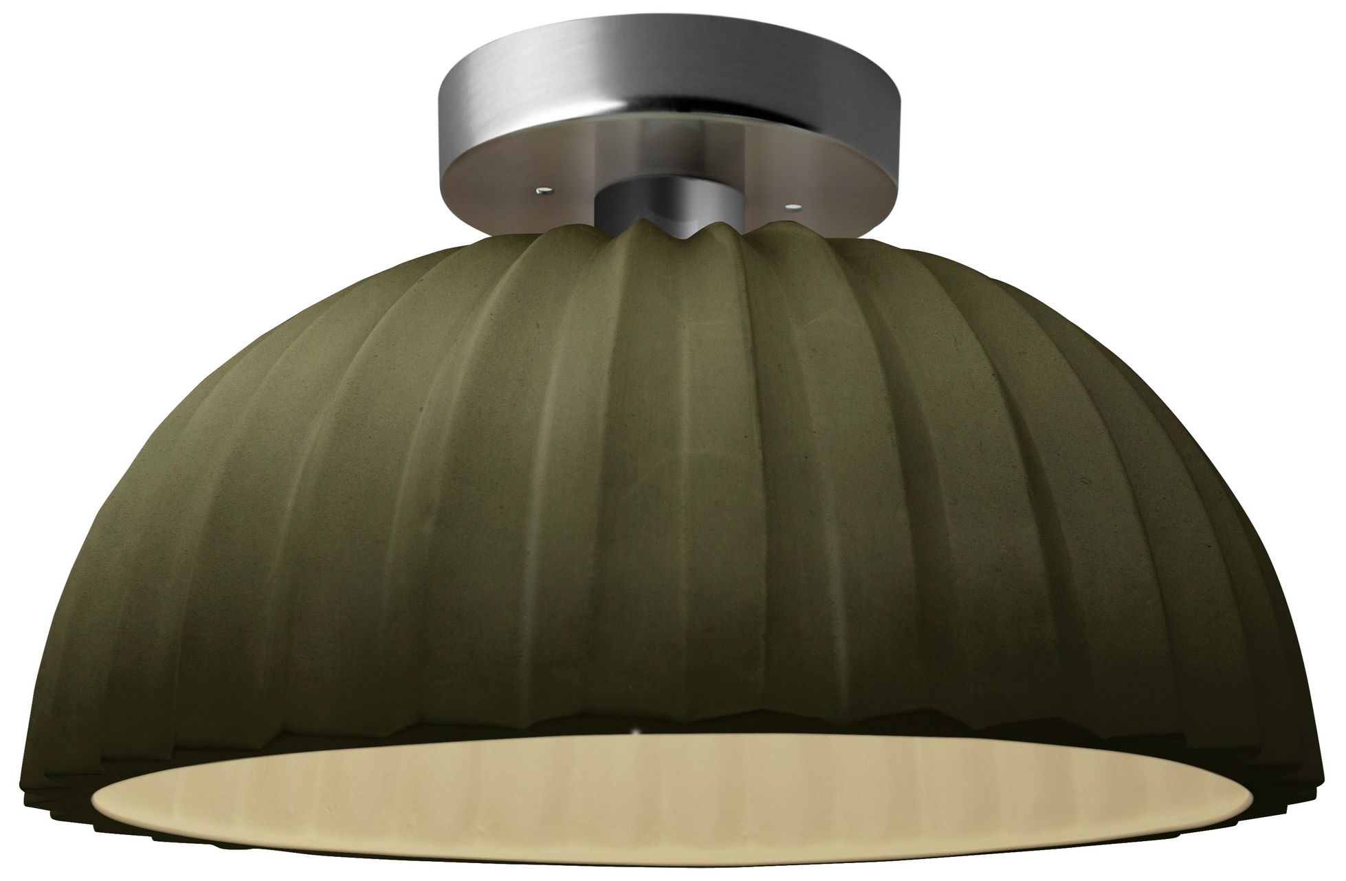 Radiance Pleated Dome 13" Wide Matte Gre