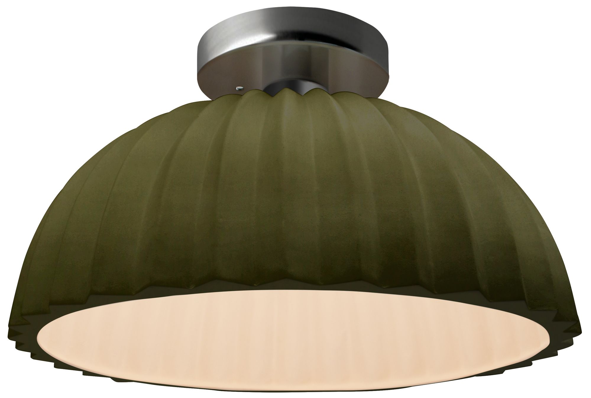 Image 3 Radiance Pleated Dome 13" Wide Matte Gre more views
