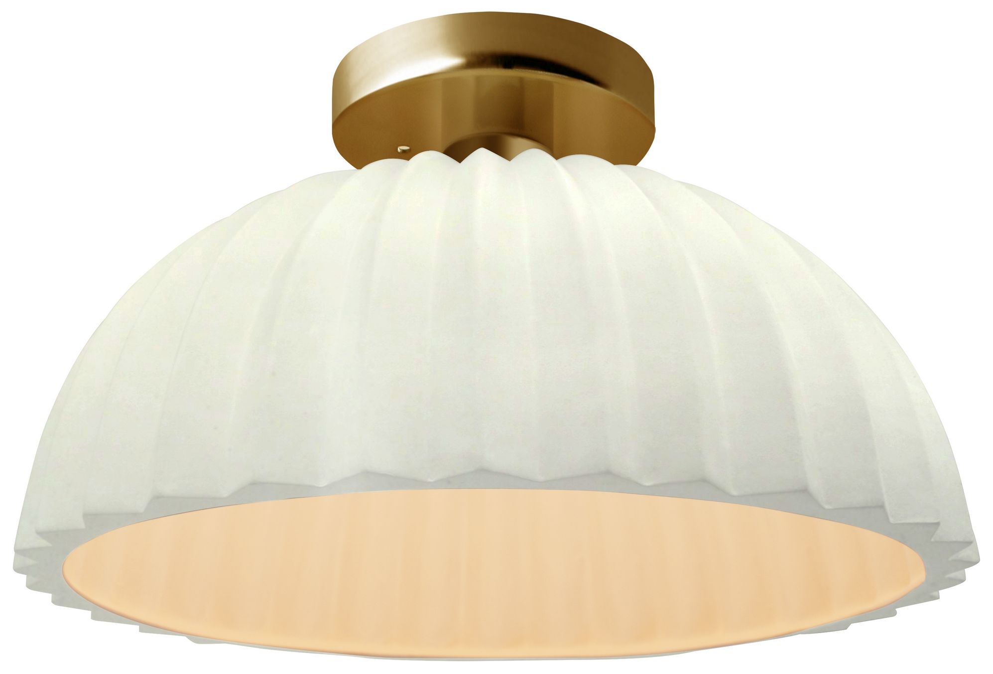 Image 3 Radiance Pleated Dome 13" Wide Matte Whi more views