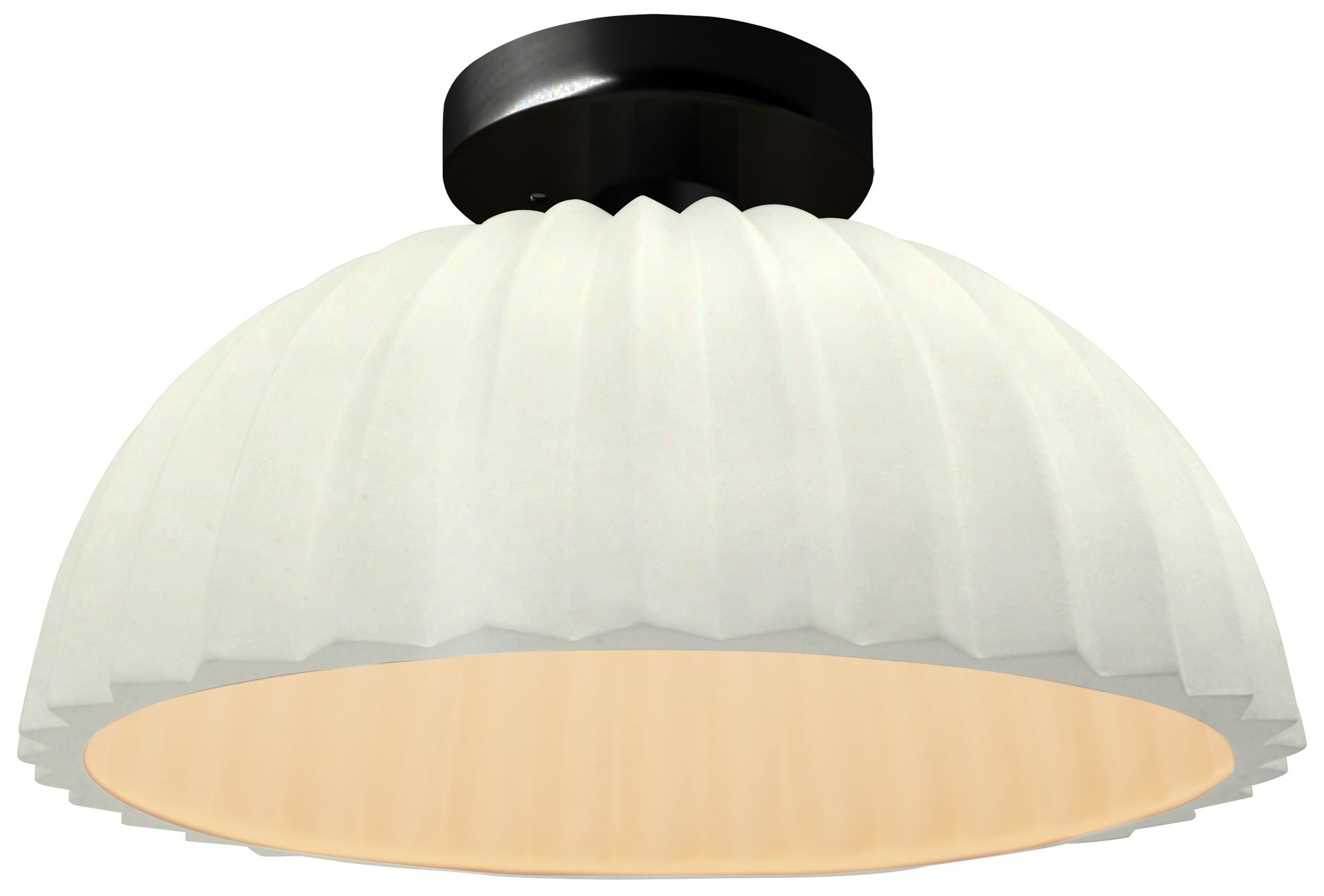 Image 3 Radiance Pleated Dome 13" Wide Matte Whi more views