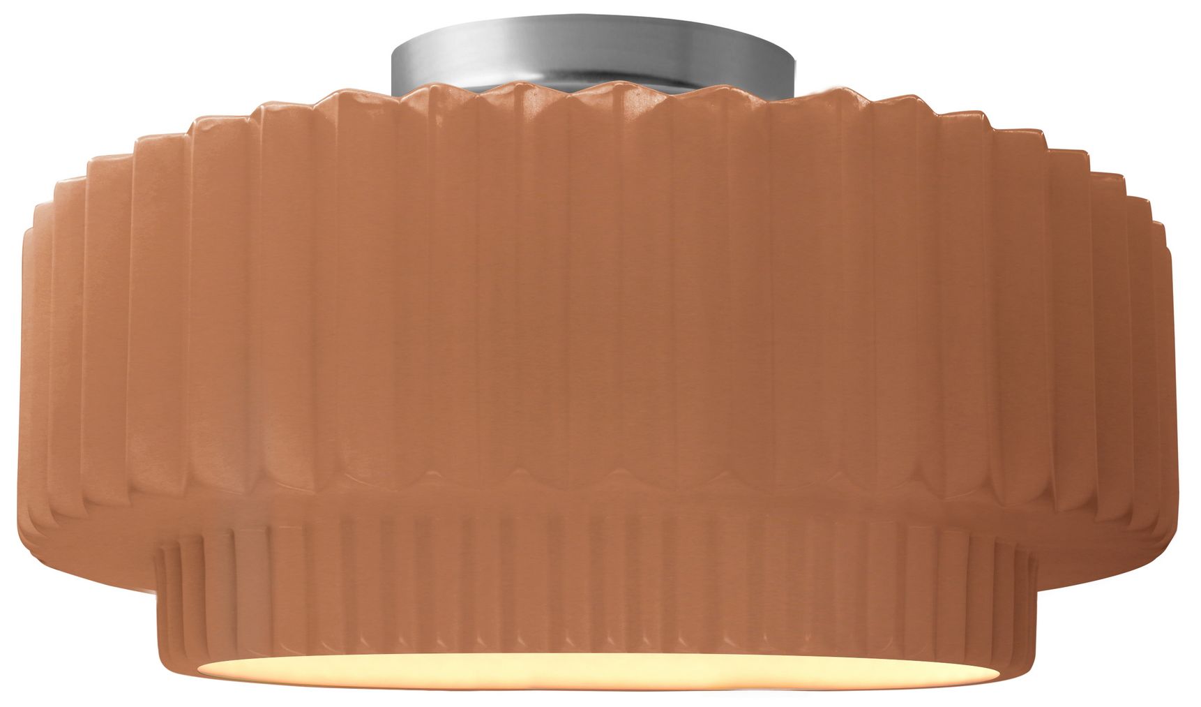 Radiance Pleated Tier 12" Wide Adobe Bru