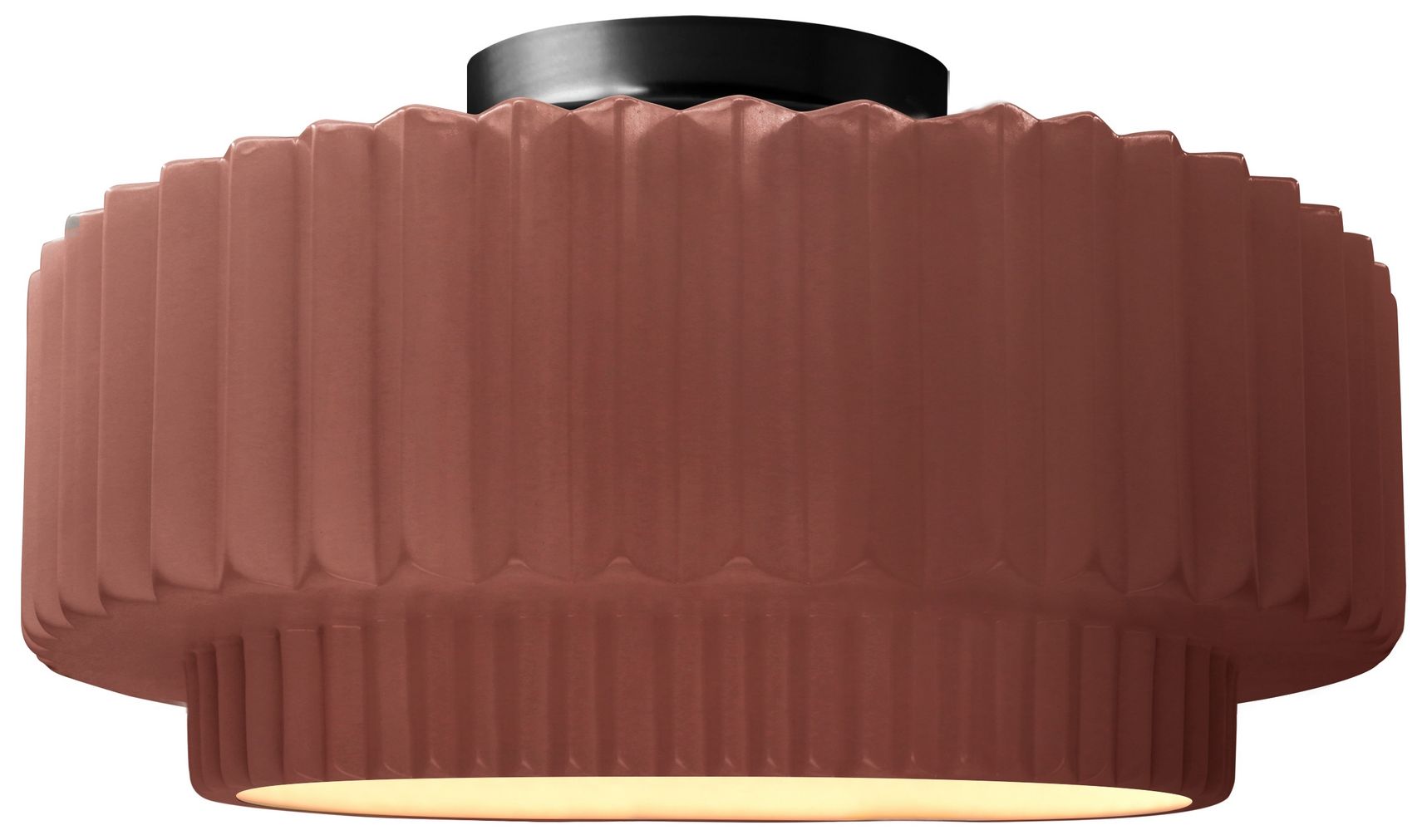 Radiance Pleated Tier 12" Wide Canyon Cl