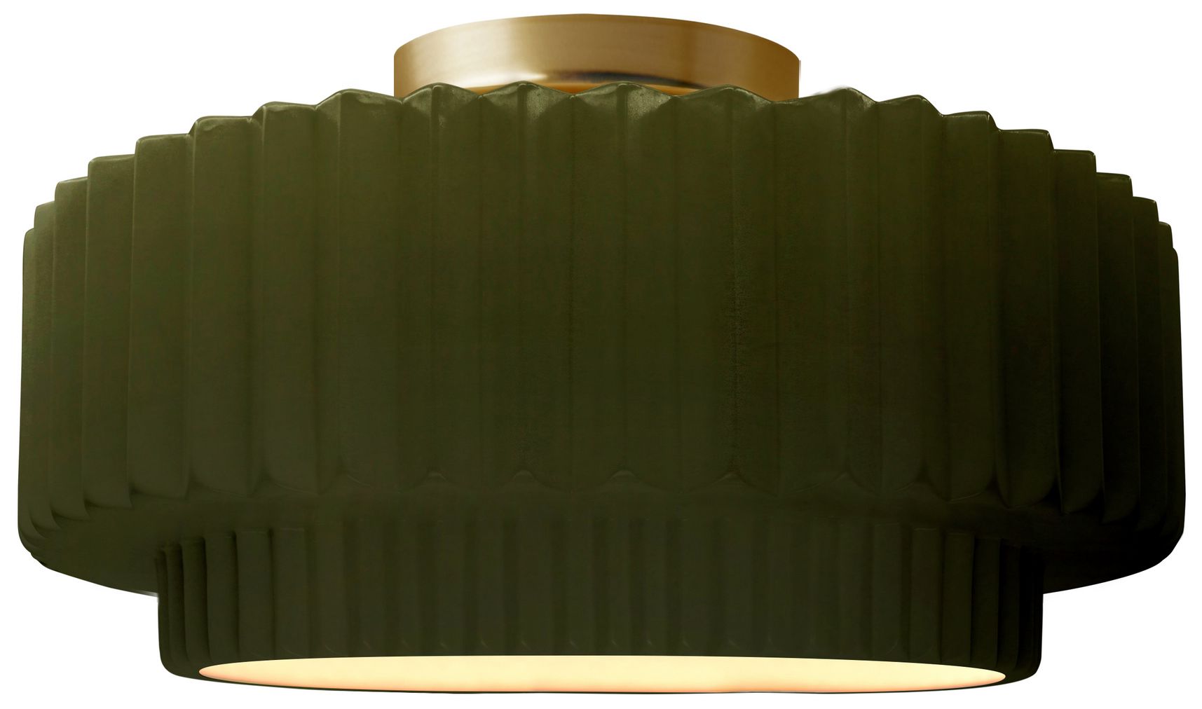 Radiance Pleated Tier 12" Wide Matte Gre