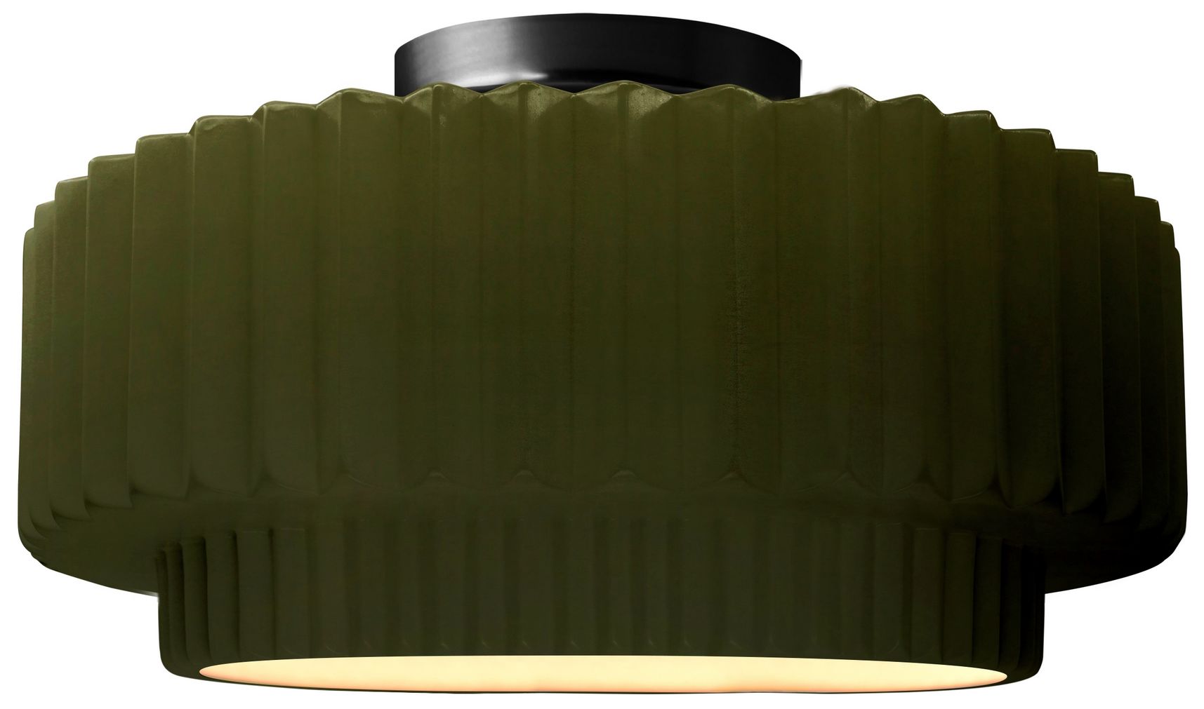 Radiance Pleated Tier 12" Wide Matte Gre