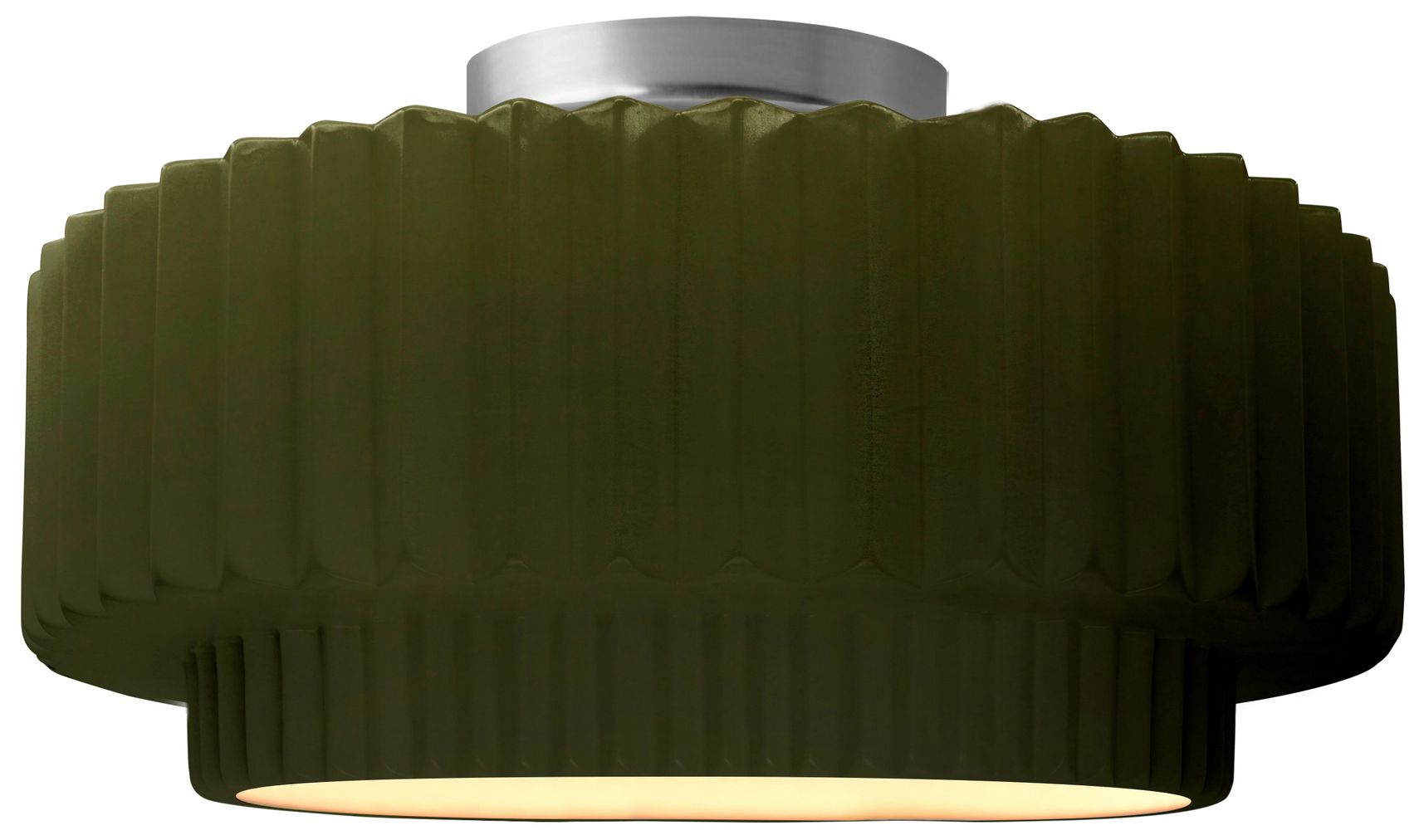 Radiance Pleated Tier 12" Wide Matte Gre