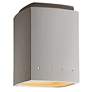 Radiance Rectangle 6.5" Bisque LED Flush Mount With Perfs