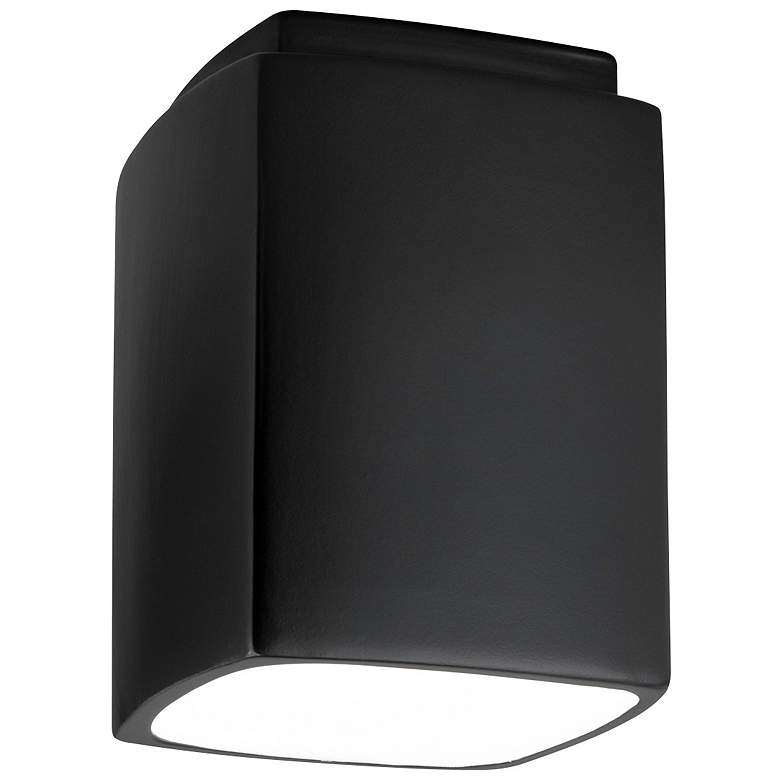 Image 1 Radiance Rectangle 6.5" Carbon Matte Black Flush Mount