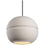 Radiance Sphere 12" Bisque &#38; Polished Chrome Pendant