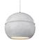 Radiance Sphere 12" Concrete & Brushed Nickel LED Pendant