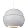 Radiance Sphere 12" Concrete &#38; Brushed Nickel LED Pendant