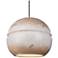 Radiance Sphere 12" Greco Travertine & Antique Brass Pendant
