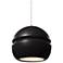 Radiance Sphere 8" Carbon & Antique Brass LED Pendant