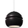 Radiance Sphere 8" Carbon &#38; Matte Black LED Pendant