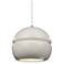 Radiance Sphere 8" Matte White & Brushed Nickel LED Pendant
