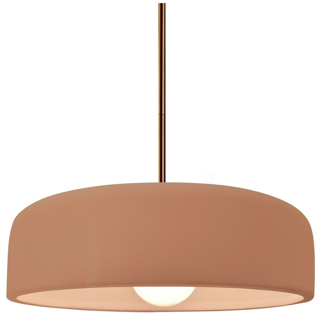 Radiance Spire 10"W Adobe, Matte Black Pendant - Rigid Stem