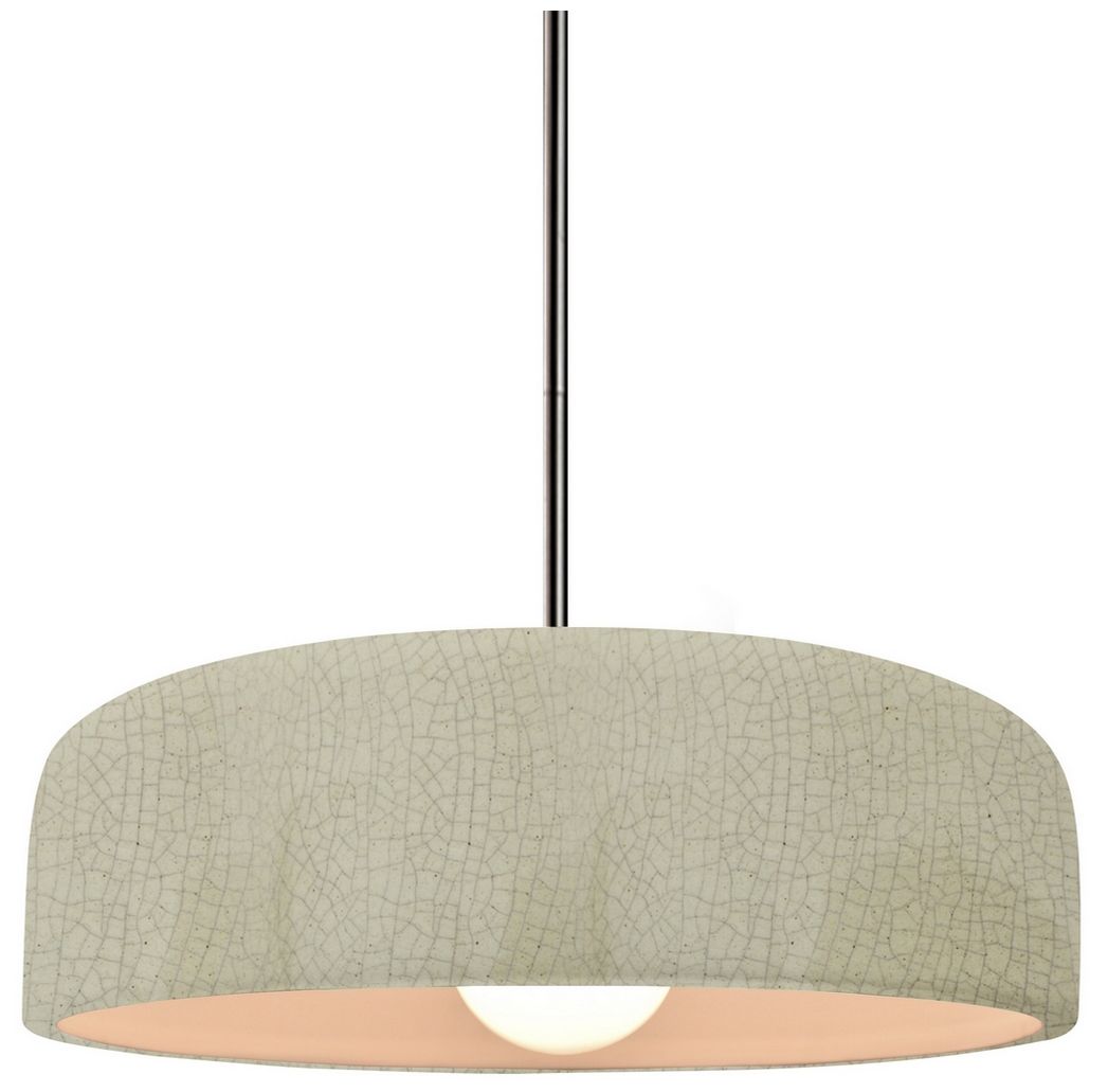 Radiance Spire 10"W Canyon Clay, Brushed Brass LED Pendant - Rigid Stem