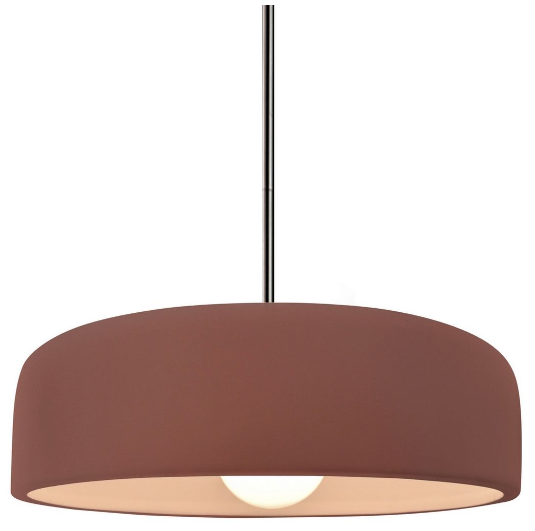 Radiance Spire 10"W Carbon Black, Brushed Brass LED Pendant - Rigid Stem