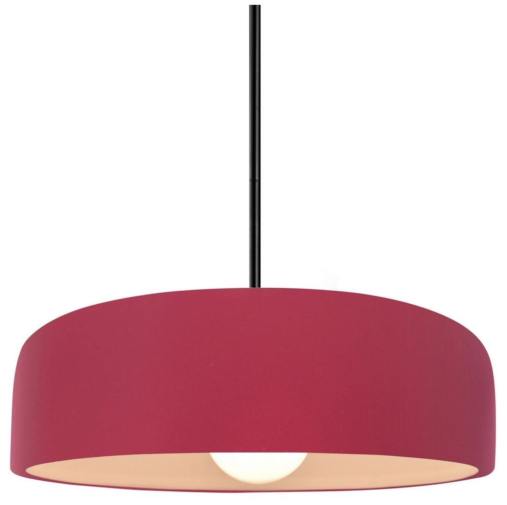 Radiance Spire 10"W Cerise, Brushed Nickel Pendant - Rigid Stem