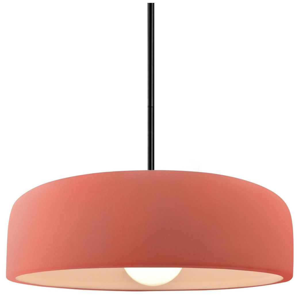 Radiance Spire 10"W Gloss Blush, Brushed Nickel LED Pendant - Rigid Stem