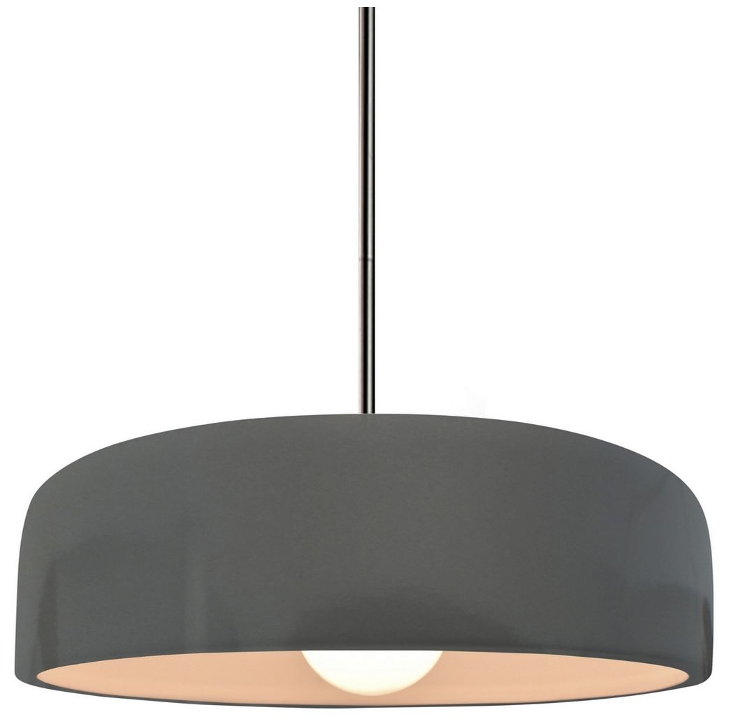 Radiance Spire 10"W Matte White, Brushed Brass LED Pendant - Rigid Stem