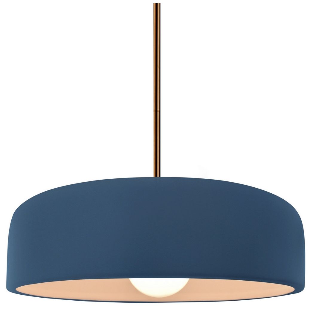 Radiance Spire 10"W Midnight Sky/White, Black LED Pendant-Rigid Stem