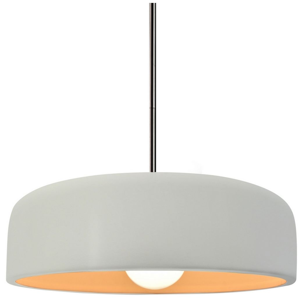 Radiance Spire 10"W Muted Yellow, Brushed Brass Pendant - Rigid Stem