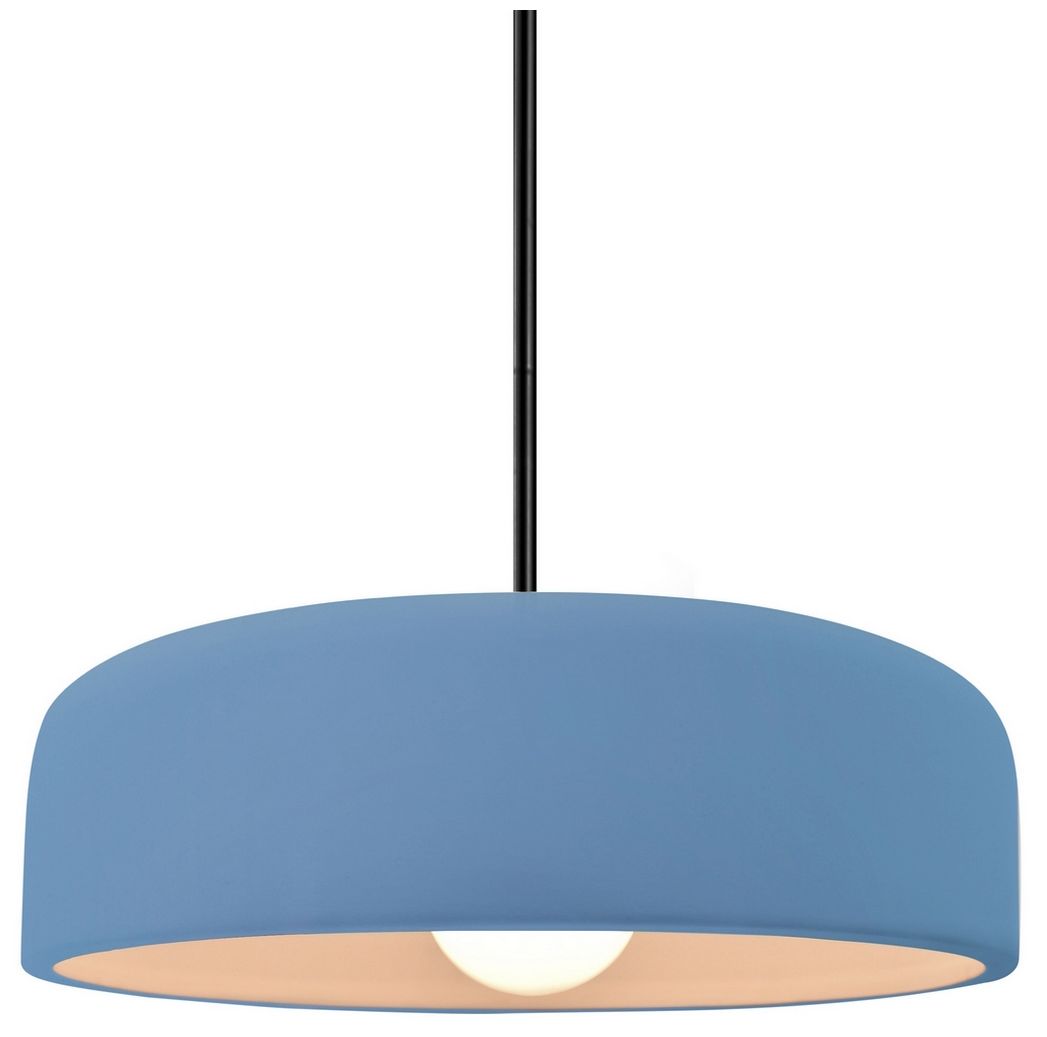 Radiance Spire 10"W Sky Blue, Brushed Nickel LED Pendant - Rigid Stem