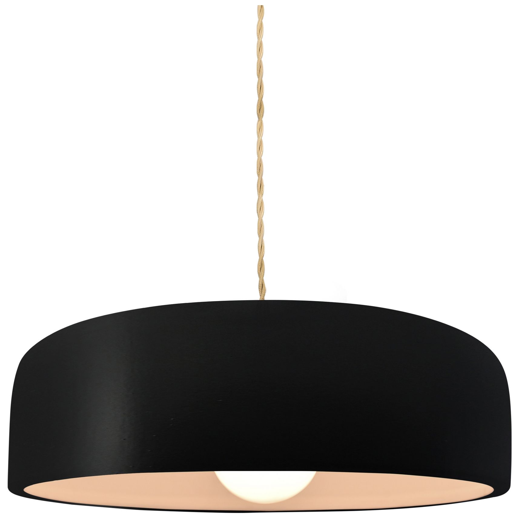 Radiance Spire 10" Wide Matte Black LED Pendant With Beige Twist Cord