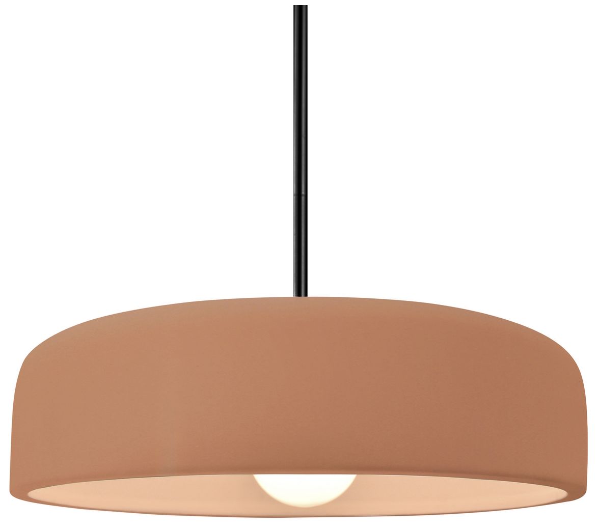 Radiance Spire 13"W Adobe, Brushed Nickel LED Pendant - Rigid Stem