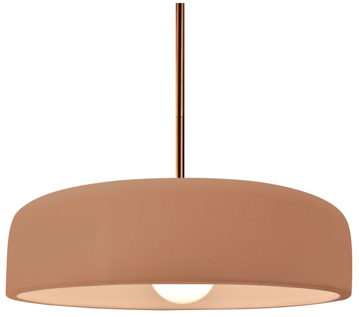 Radiance Spire 13"W Adobe, Matte Black Pendant - Rigid Stem