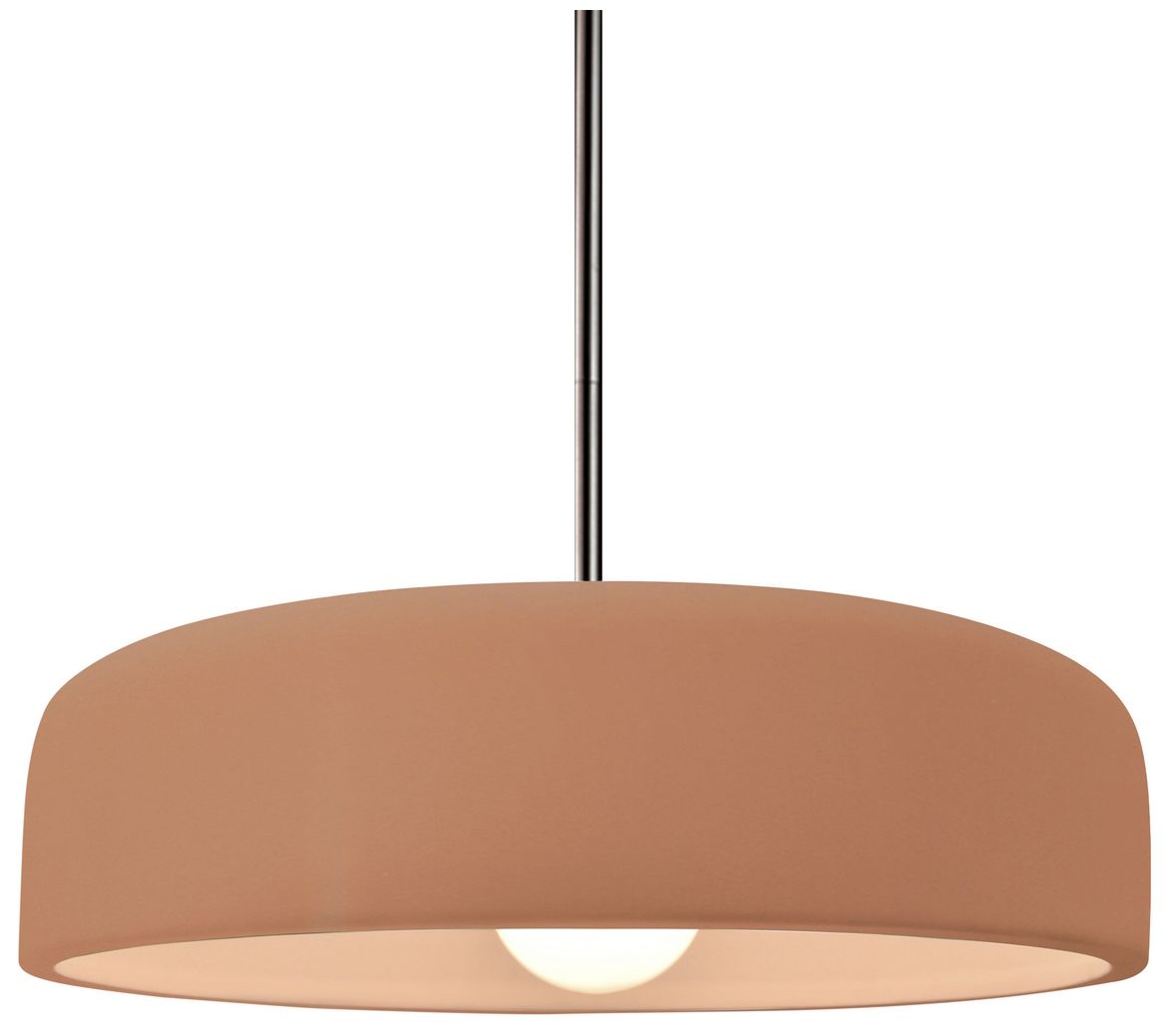 Radiance Spire 13"W Bisque, Brushed Brass LED Pendant - Rigid Stem