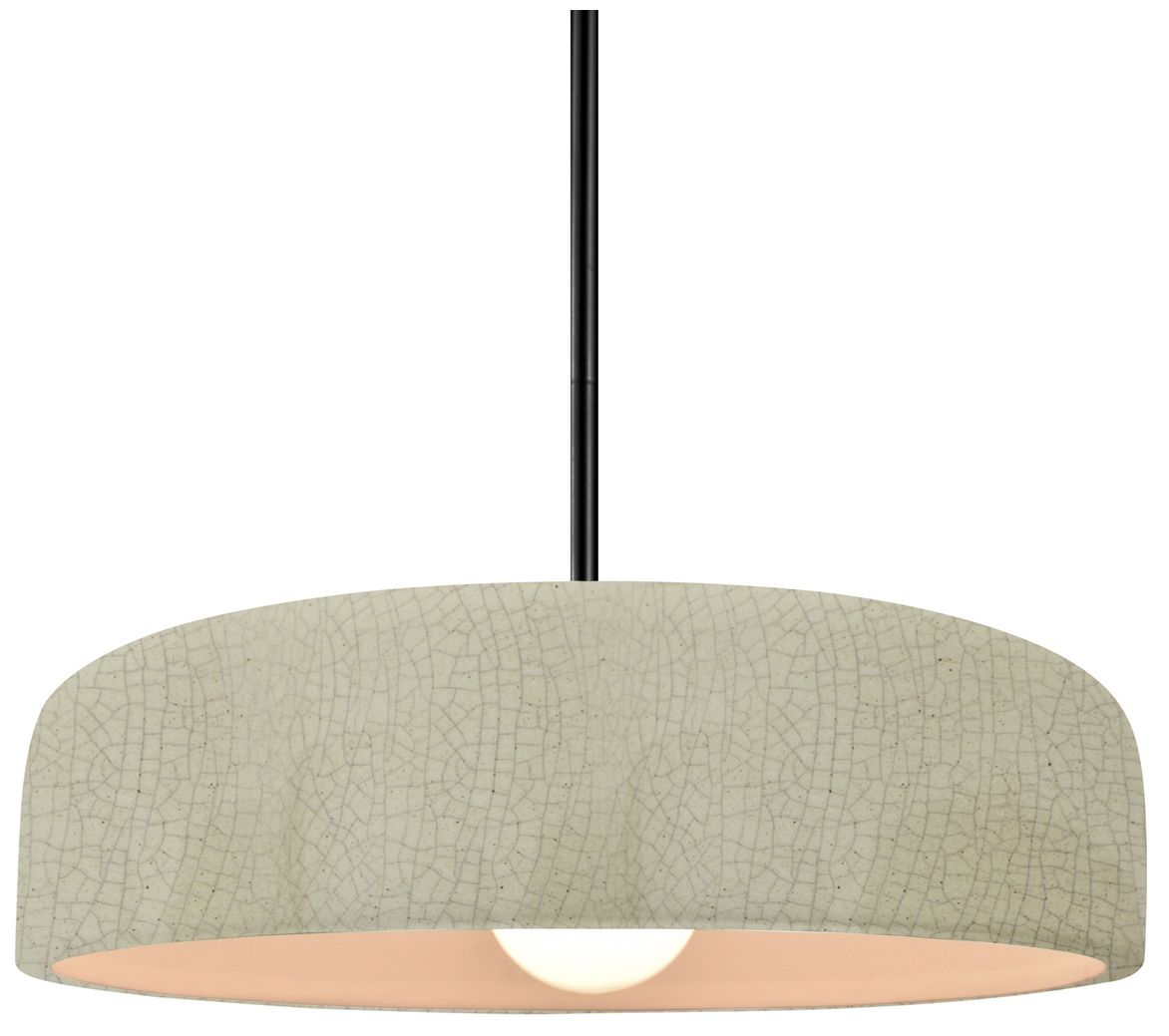 Radiance Spire 13"W Celadon Green Crackle, Nickel LED Pendant