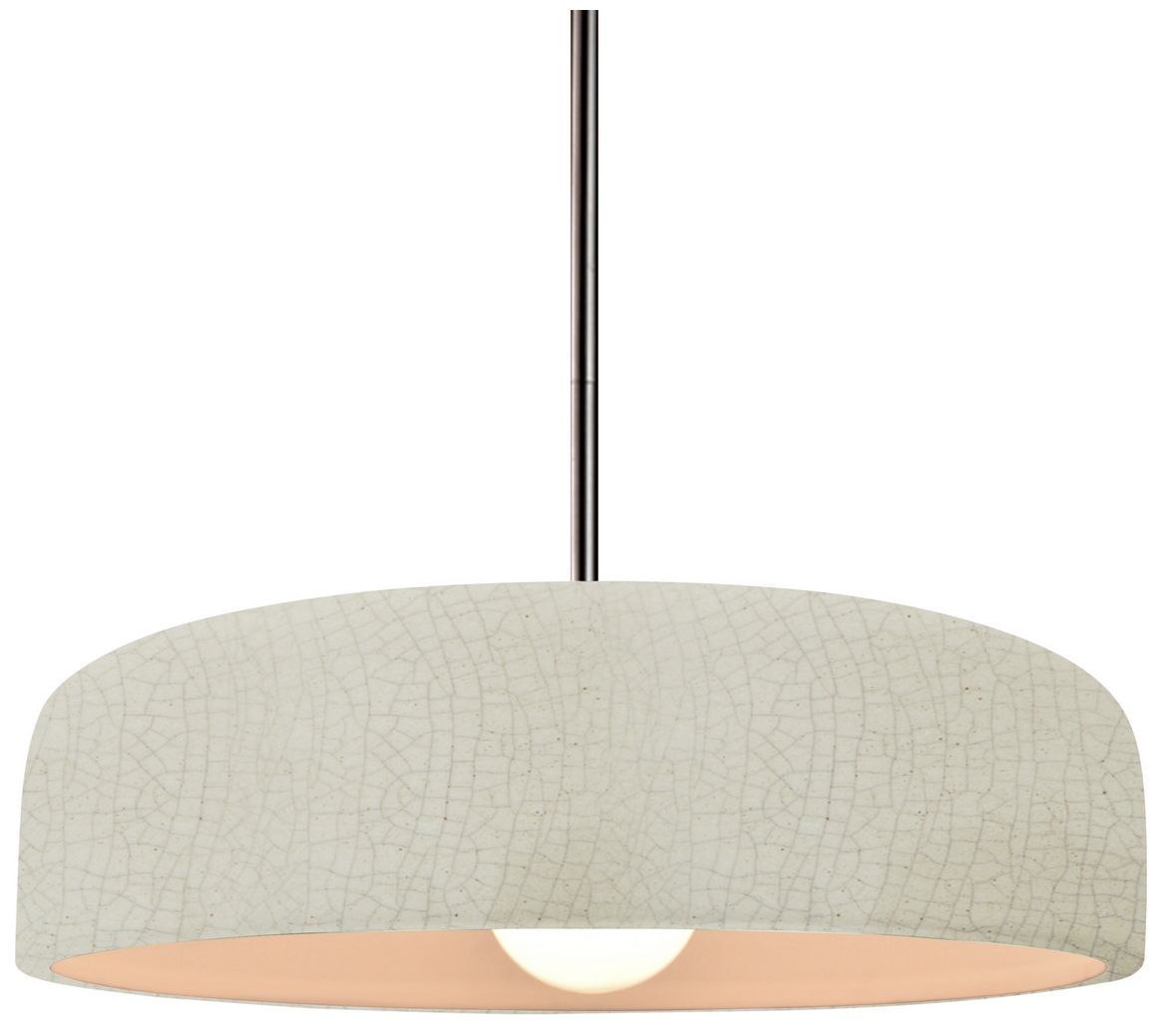 Radiance Spire 13"W Cerise, Brushed Brass Pendant - Rigid Stem