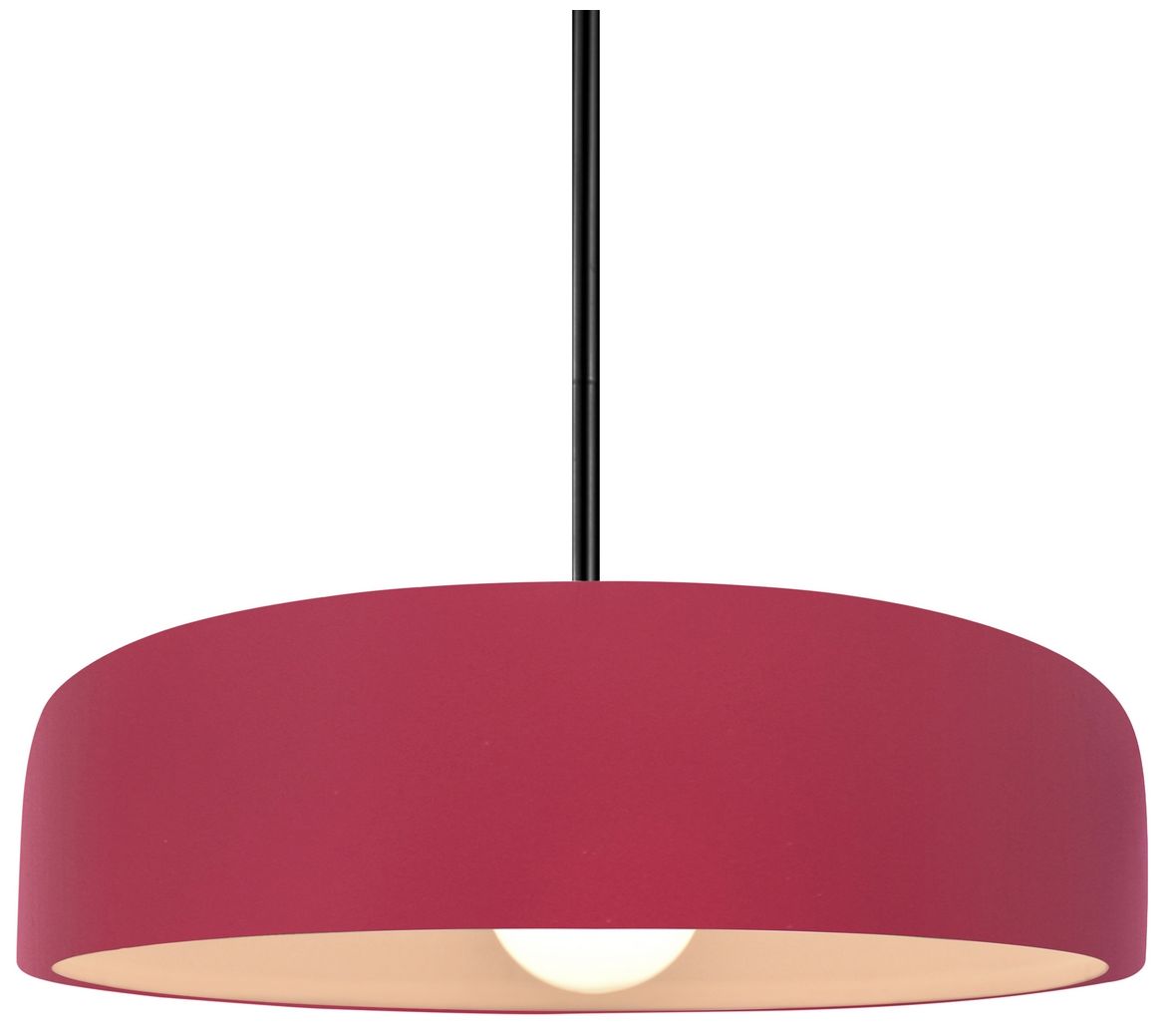 Radiance Spire 13"W Cerise, Brushed Nickel Pendant - Rigid Stem